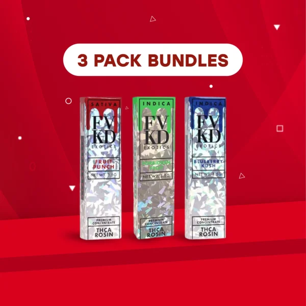 3 PACK FVKD EXOTICS THCA ROSIN DISPOSABLE | 3.5G