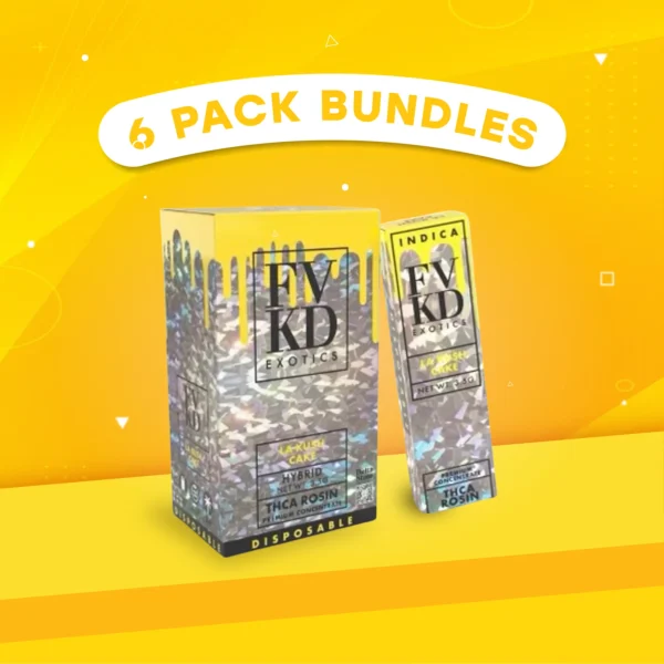 6 PACK FVKD EXOTICS THCA ROSIN DISPOSABLE | 3.5G